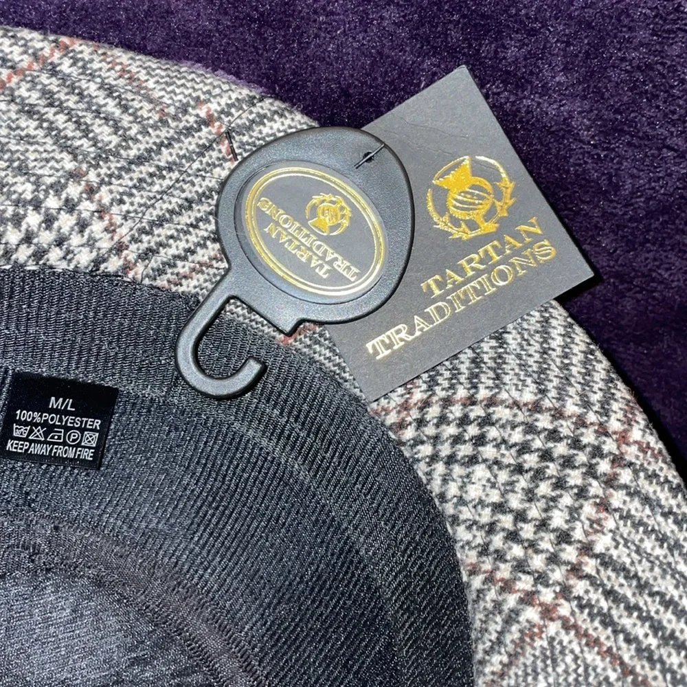 NWT Gray Plaid Women’s Hat - Picture 3 of 4